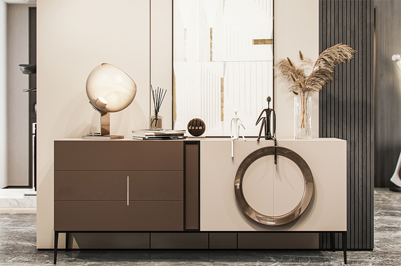 140平極簡輕奢風(fēng)格玄關(guān)裝修效果圖