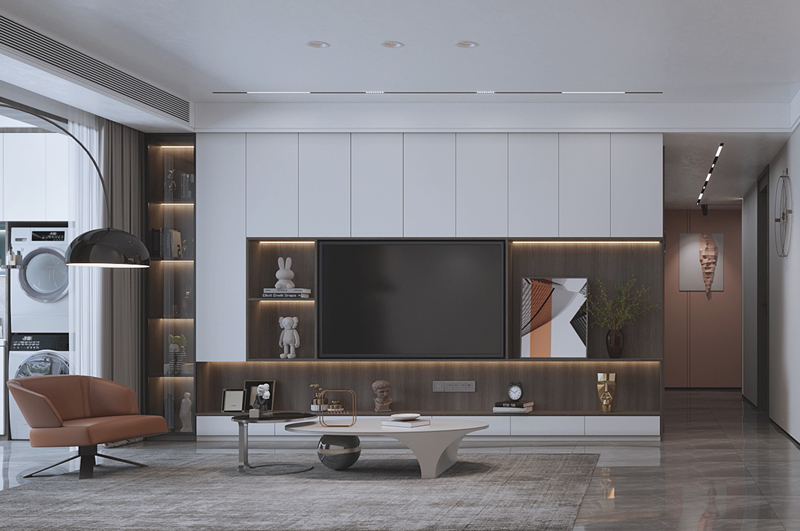 輕奢格調(diào)標(biāo)準(zhǔn)套二裝修效果圖