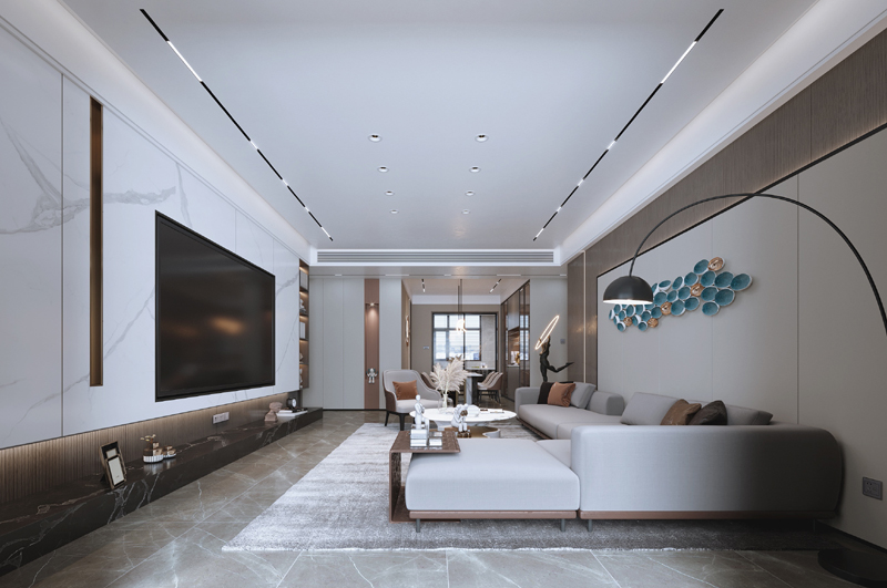 現(xiàn)代輕奢80平套二裝修設(shè)計(jì)效果圖