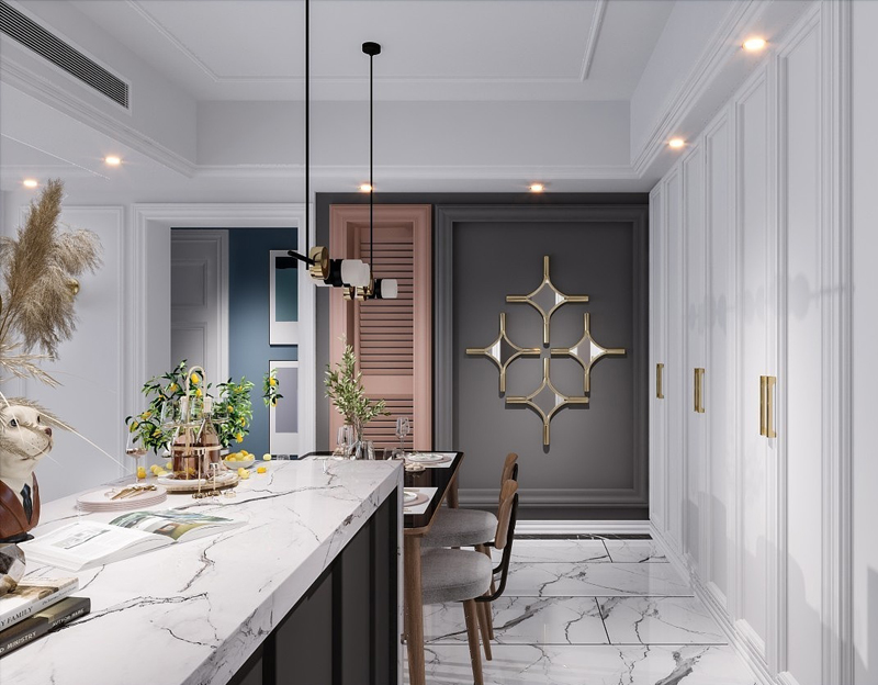 兩居室88平簡(jiǎn)歐裝修風(fēng)格效果圖