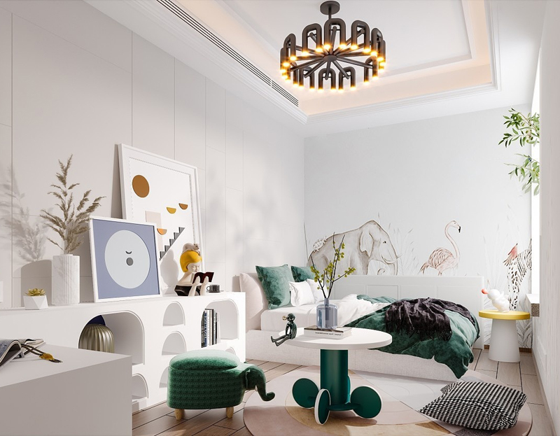 兩居室88平簡(jiǎn)歐裝修風(fēng)格效果圖