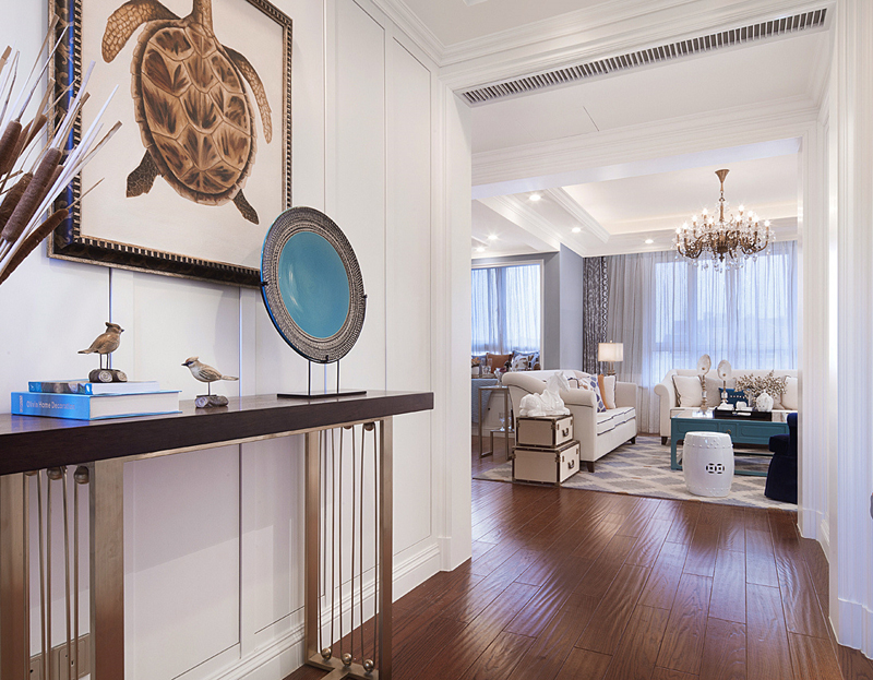 地中海風(fēng)格132平米玄關(guān)裝修效果圖