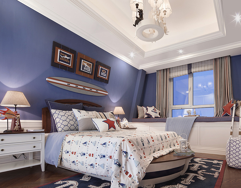 地中海風(fēng)格132平米裝修效果圖